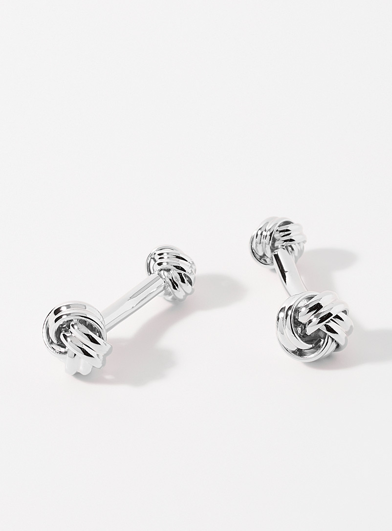 Le 31 Silver Knot cufflinks for men