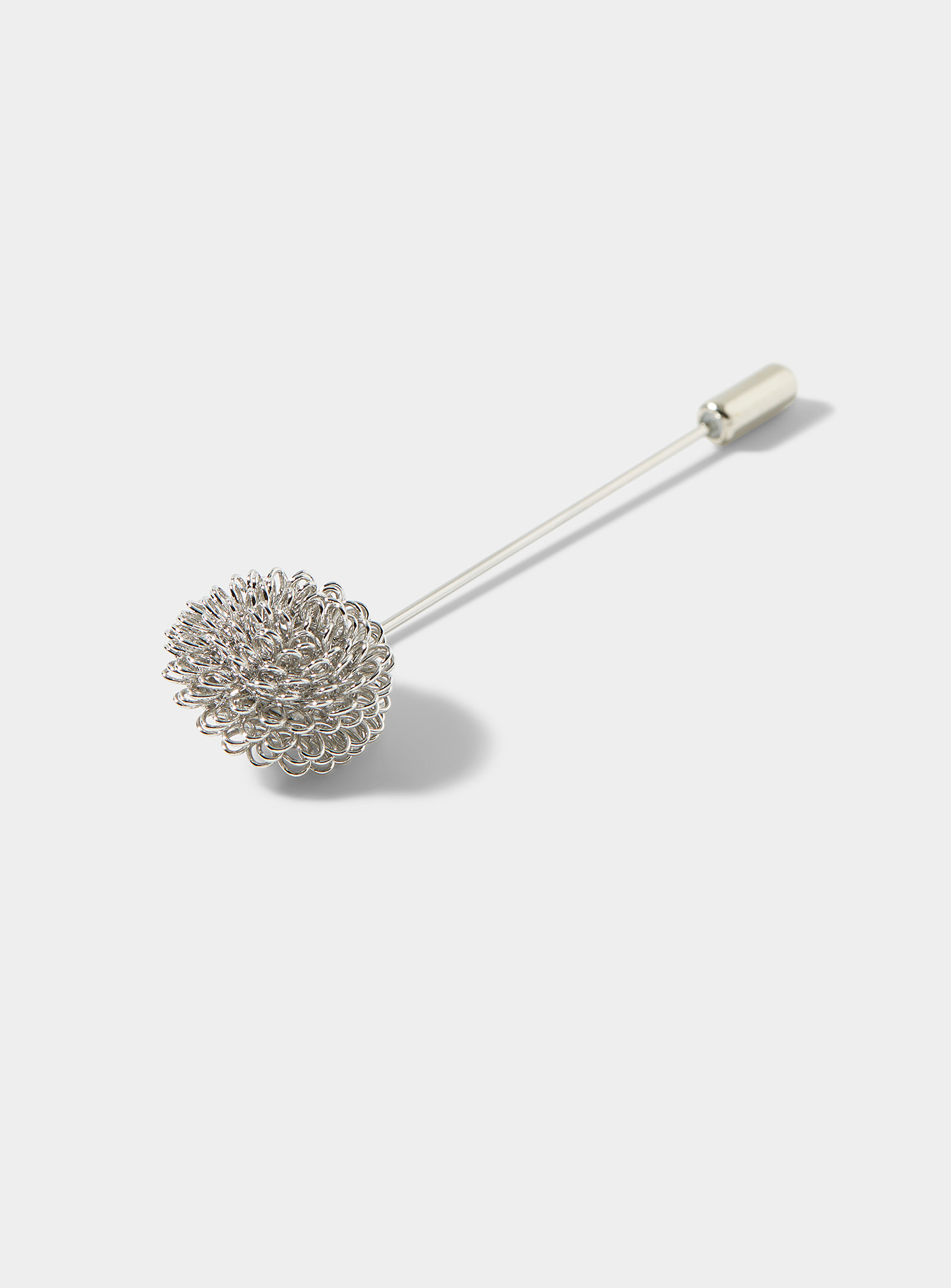 Le 31 Silver Flower Pin In Metallic
