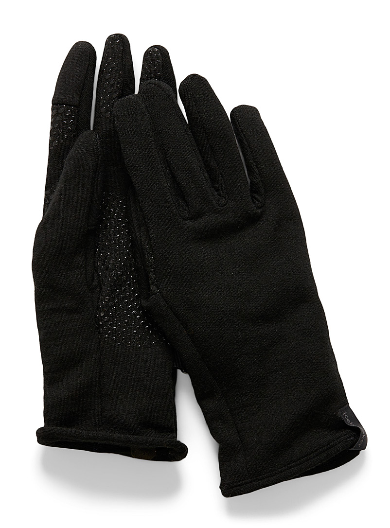 Icebreaker Black Multisport merino wool gloves for women
