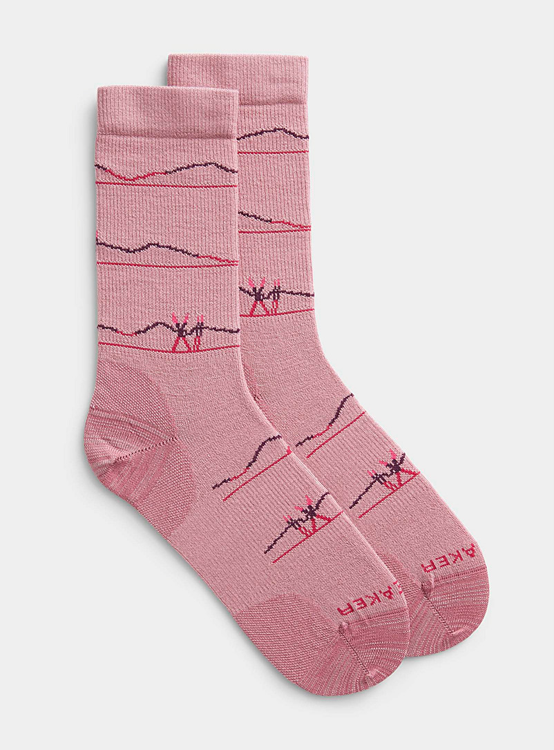 Icebreaker Pink Backcountry fine merino sock for women
