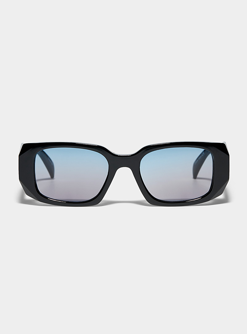 Simons Black Kiara rectangular sunglasses for women