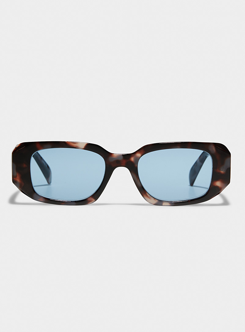 Simons Medium Brown Kiara rectangular sunglasses for women