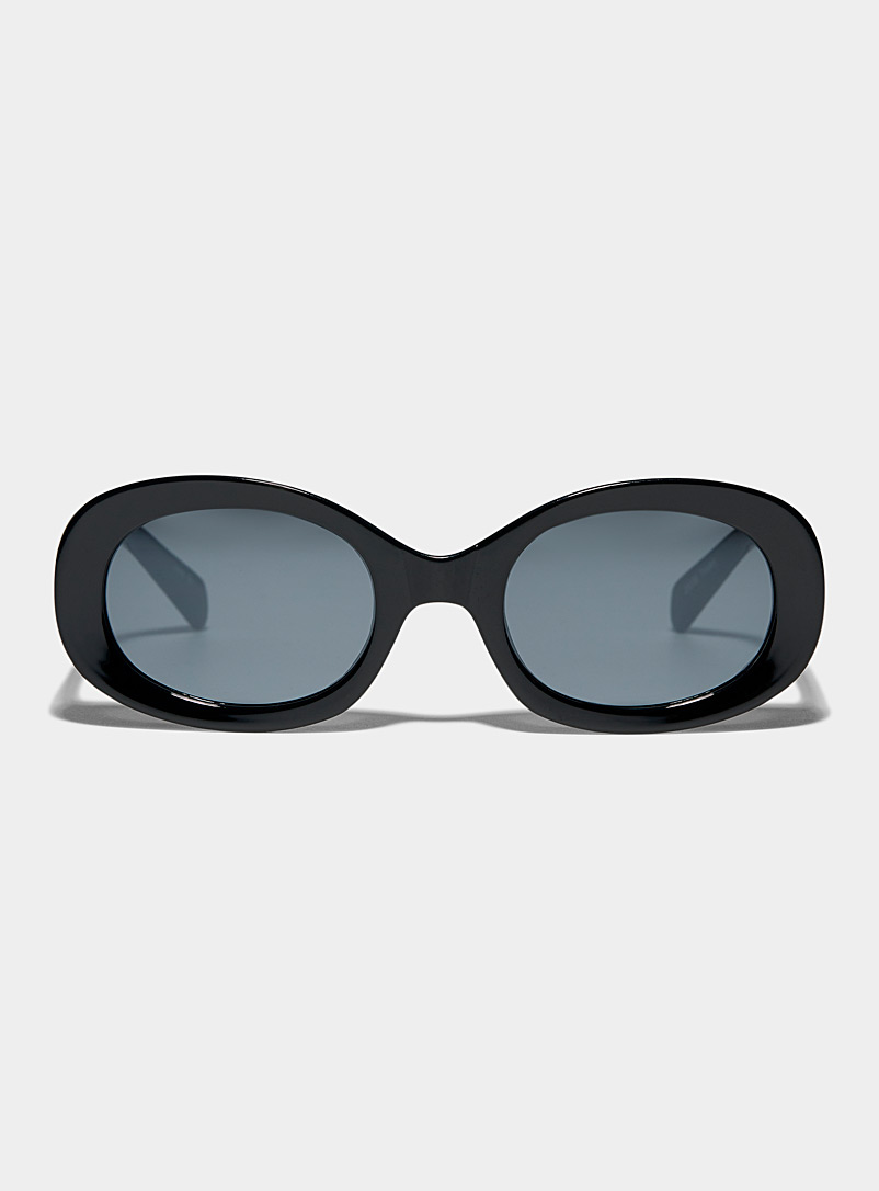 Simons Black Tinsley oval sunglasses for women