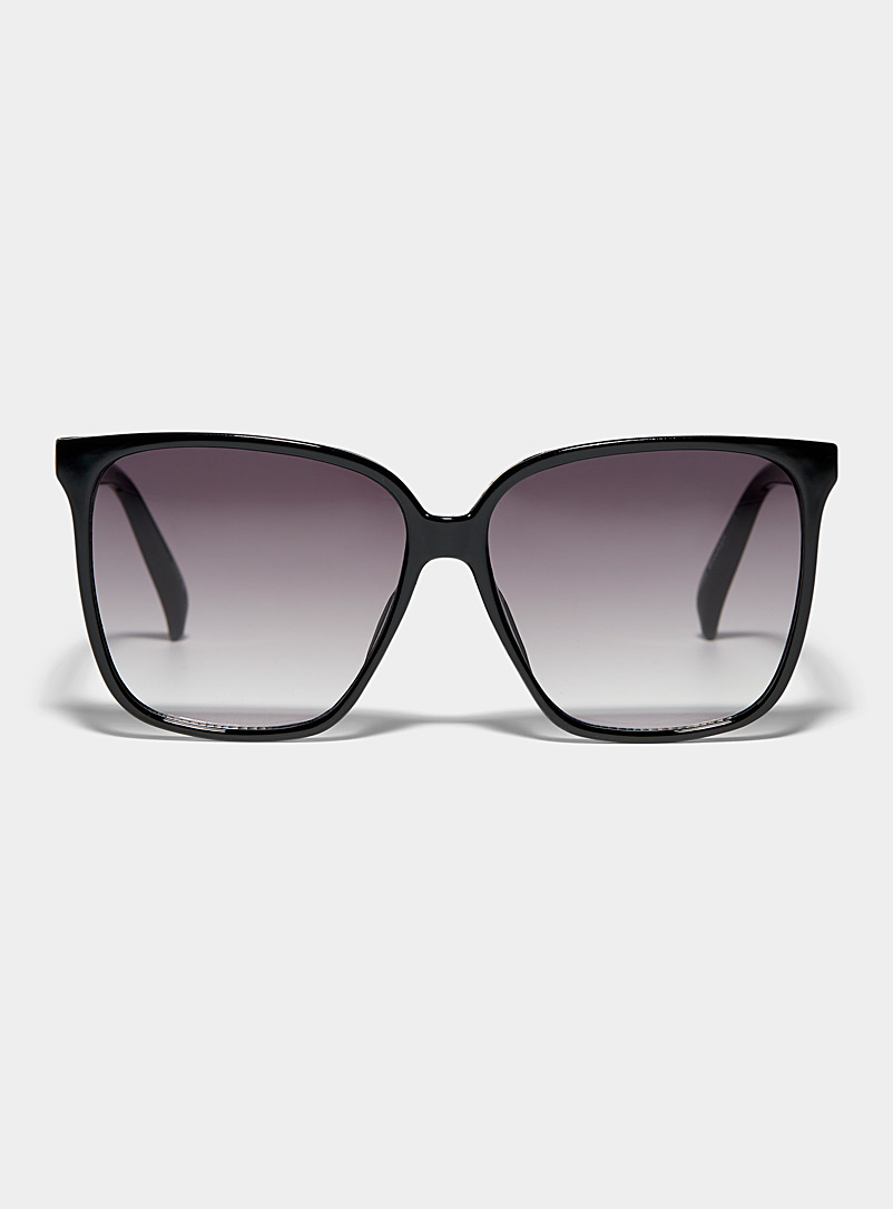 Simons Black Brooklyn oversized square sunglasses for women
