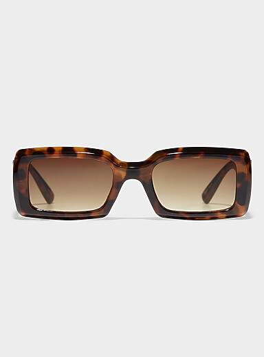 Les lunettes de soleil rectangulaires translucides Hazel