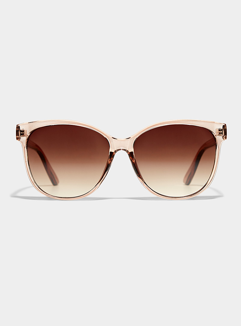 Simons Cream Beige Lara rounded cat-eye sunglasses for women