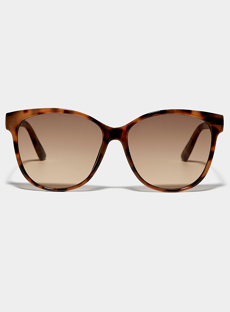 Simons Taupe Lara rounded cat-eye sunglasses for women