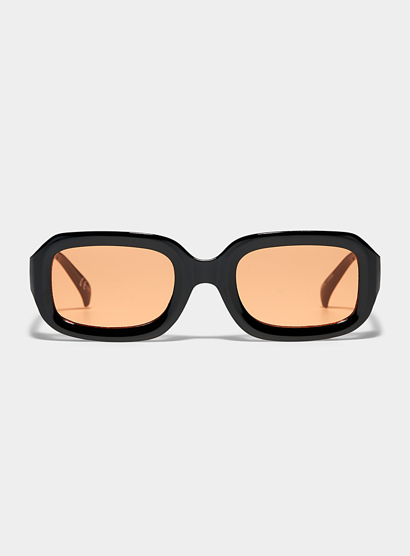 Simons Black Eloise coloured-lens rectangular sunglasses for women