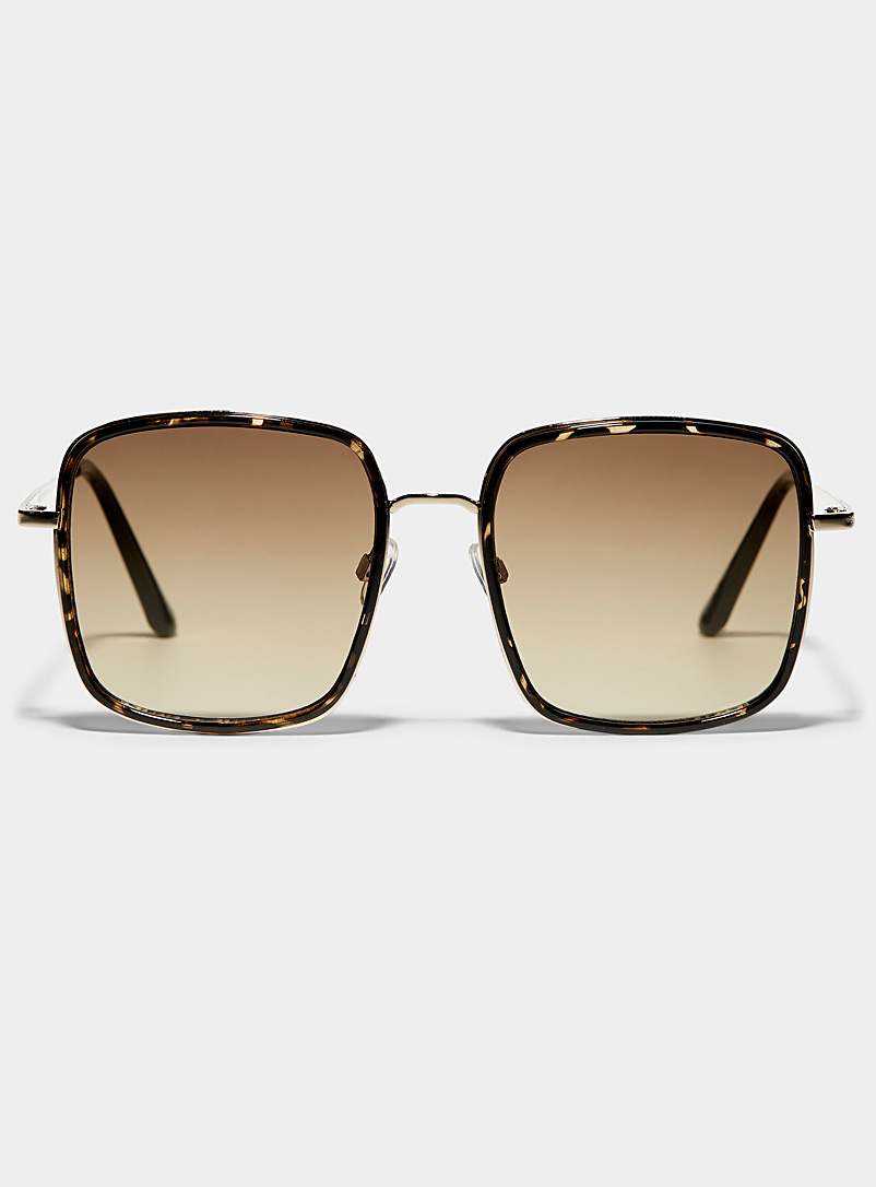 Simons Light Brown Nya square sunglasses for women