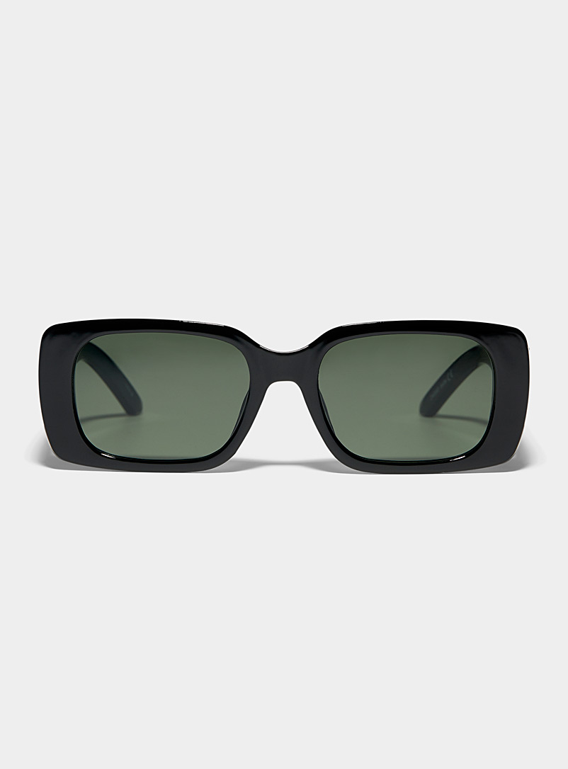 Simons Black Aida monochrome rectangular sunglasses for women