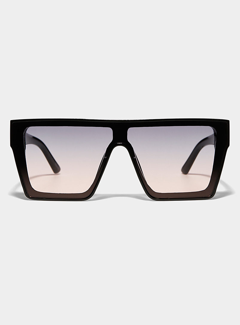 Simons Black Spirit shield sunglasses for women