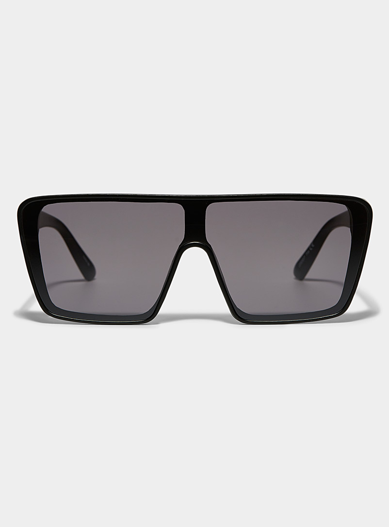 Simons Black Tia visor sunglasses for women