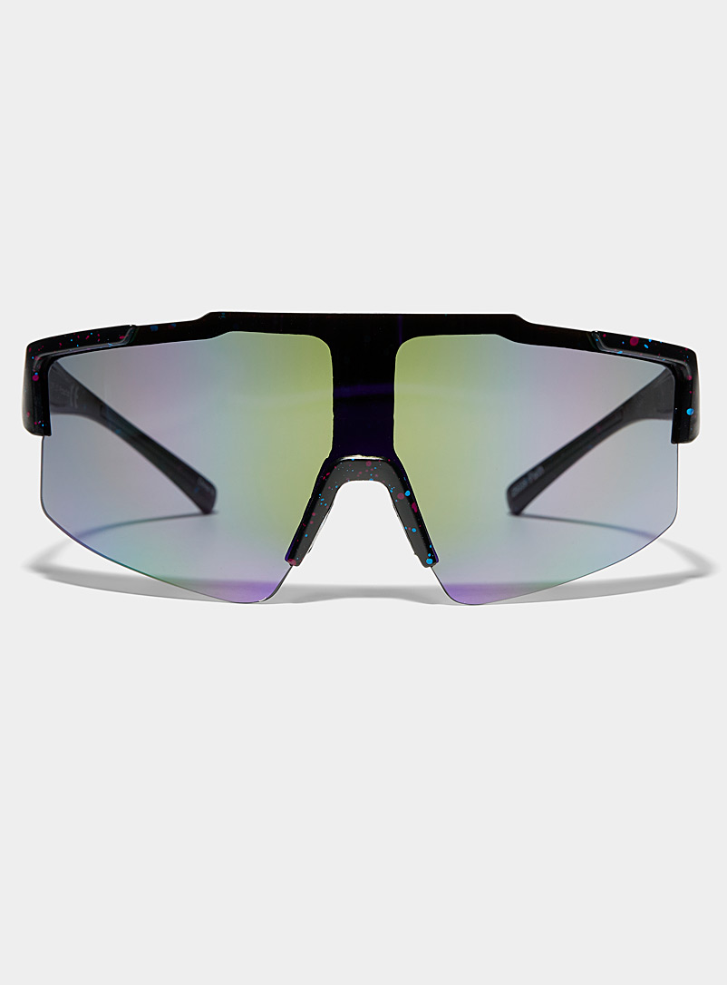 Simons Black Path shield sunglasses for women