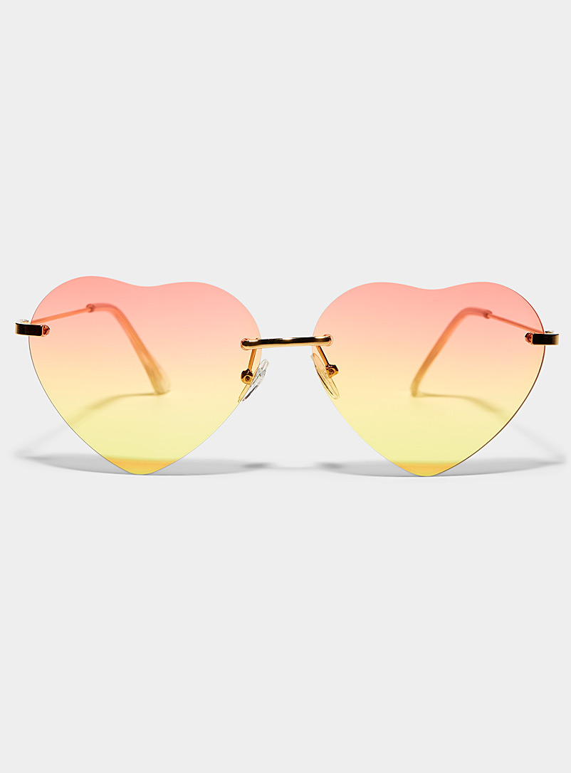 Simons Assorted Colourful heart sunglasses for women
