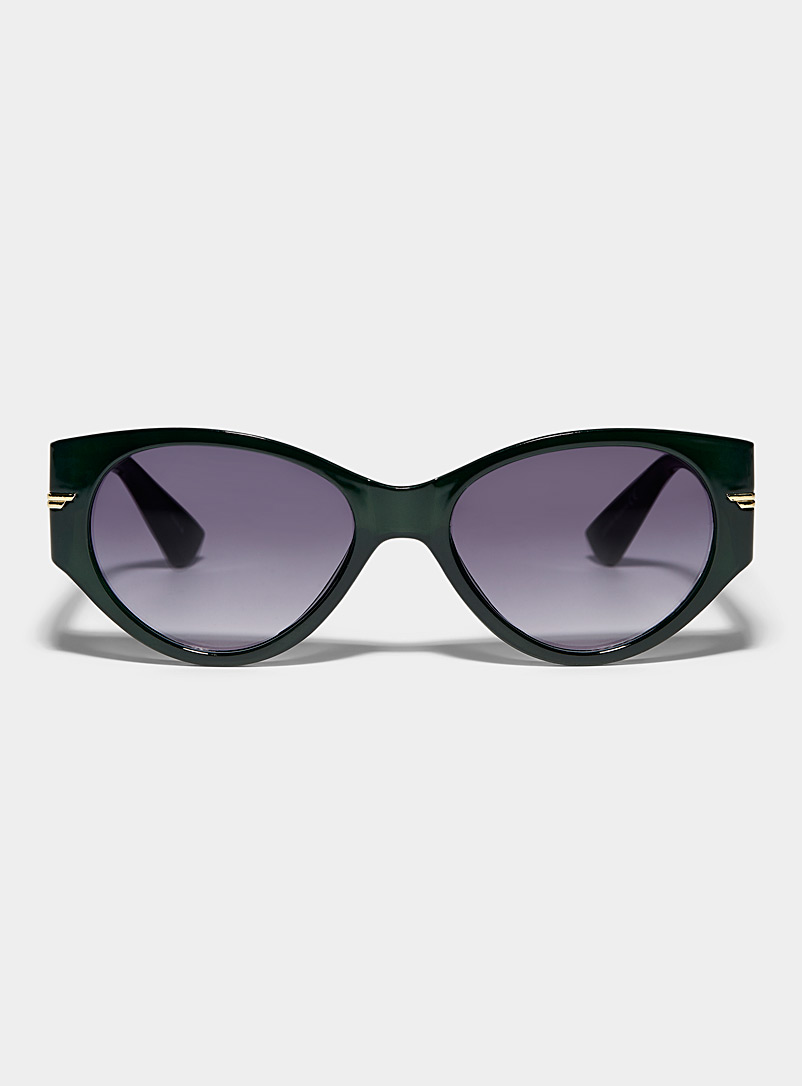 Simons: Les lunettes de soleil oeil de chat Kulture Vert pour femme