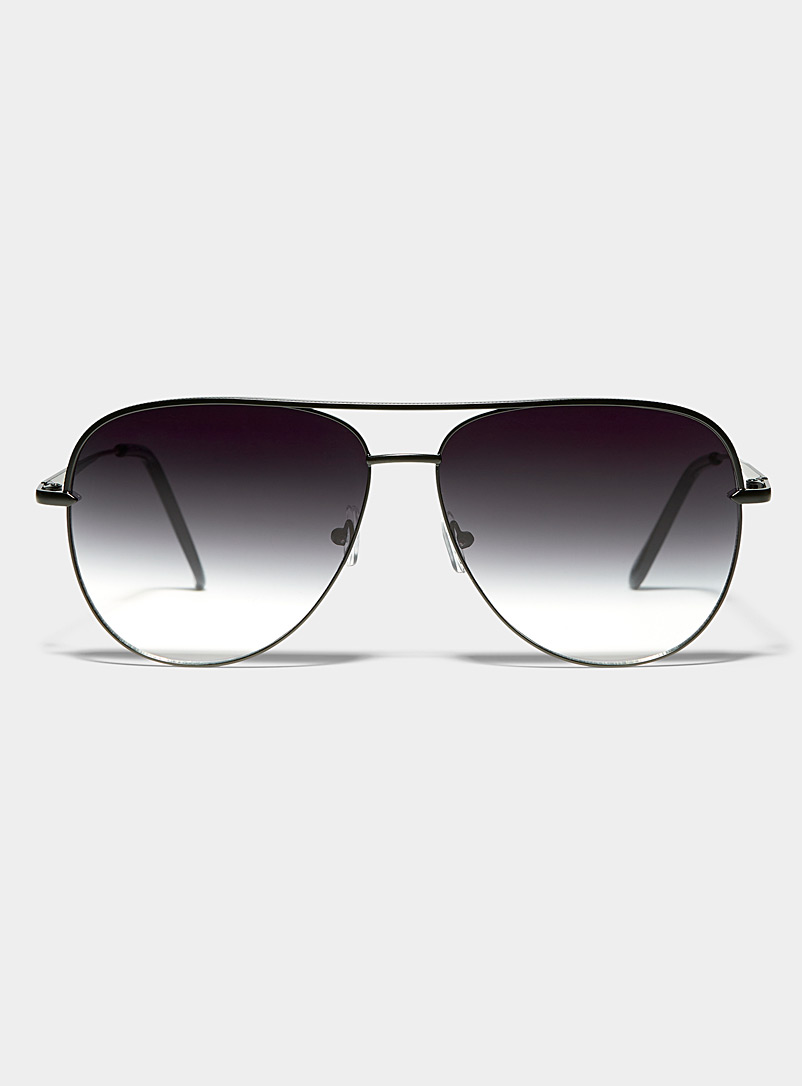 Simons Black Jess aviator sunglasses for women