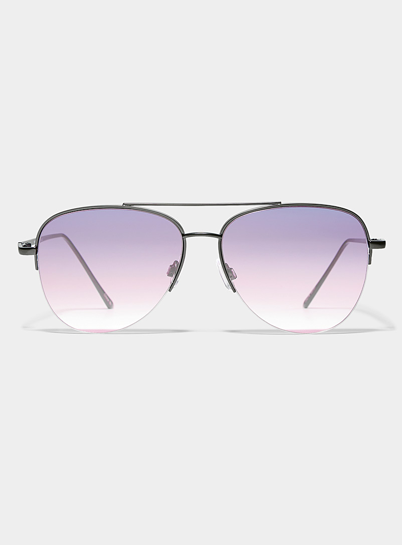 Simons Black Sarah aviator sunglasses for women