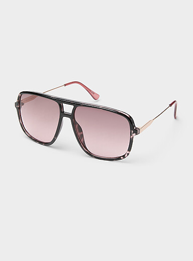 Simons Taupe Sundown aviator sunglasses for women