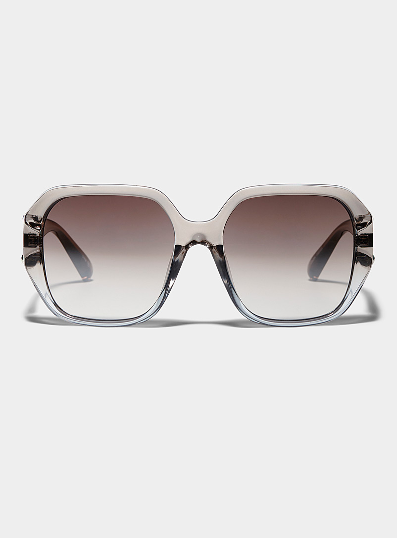 Simons Ivory/Cream Beige Wanda bug-eye sunglasses for women