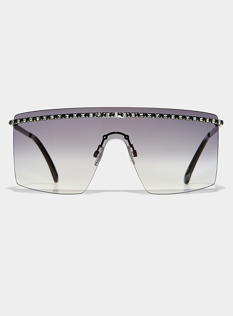 Simons Grey Jewl visor sunglasses for women