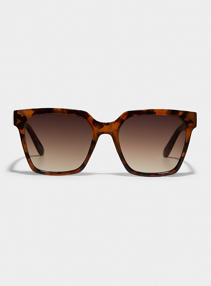 Simons Light Brown Ruby square sunglasses for women