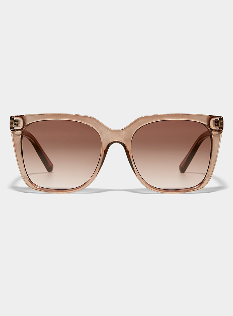 Simons Ecru/Linen Audrina square sunglasses for women