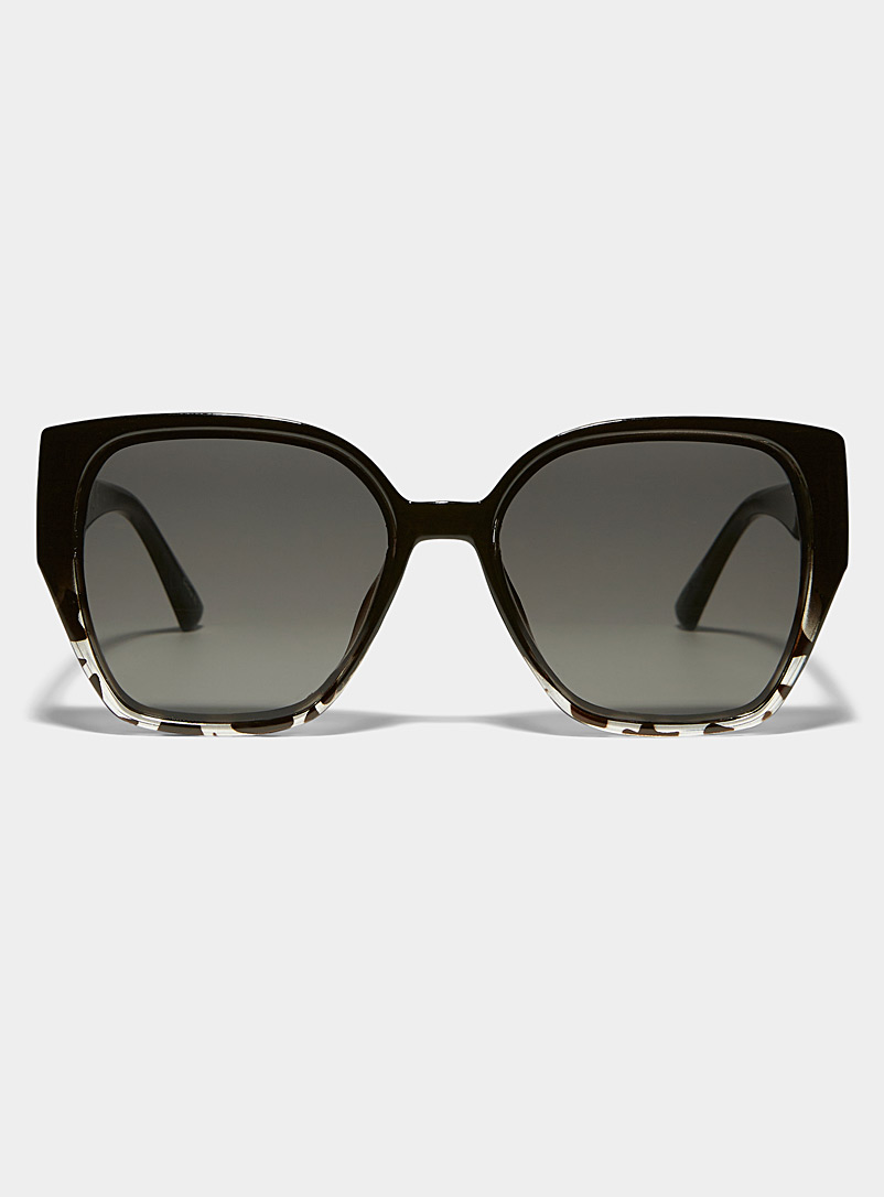 Simons Oxford Tortoiseshell accent round sunglasses for women