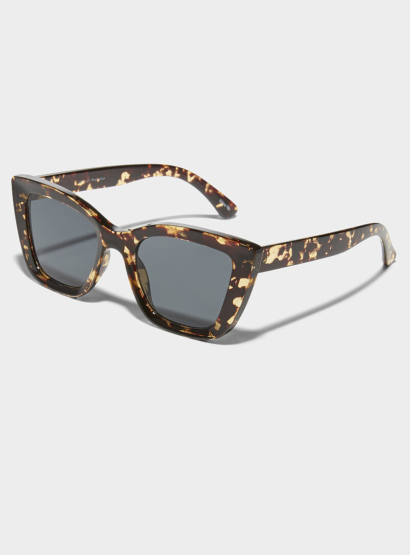 Simons: Les lunettes de soleil oeil de chat Diva Brun noisette pour femme