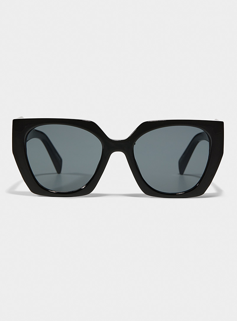 Simons Black Rivi angular sunglasses for women