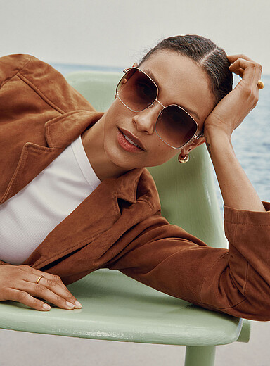 Les lunettes de soleil carr&eacute;es Rachel