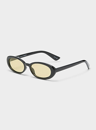 Simons Black Drew oval sunglasses for women