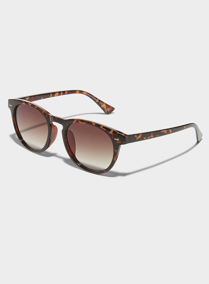 Simons Taupe Polarized Nola round sunglasses for women