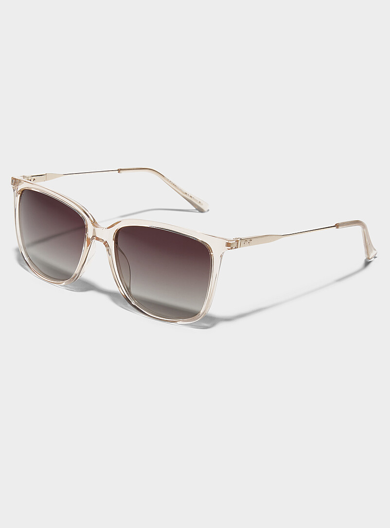 Simons Hazelnut Gabby polarized square sunglasses for women