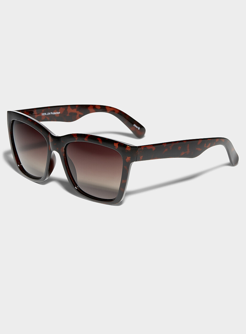 Simons Taupe Polarized massive cats-eye sunglasses for women