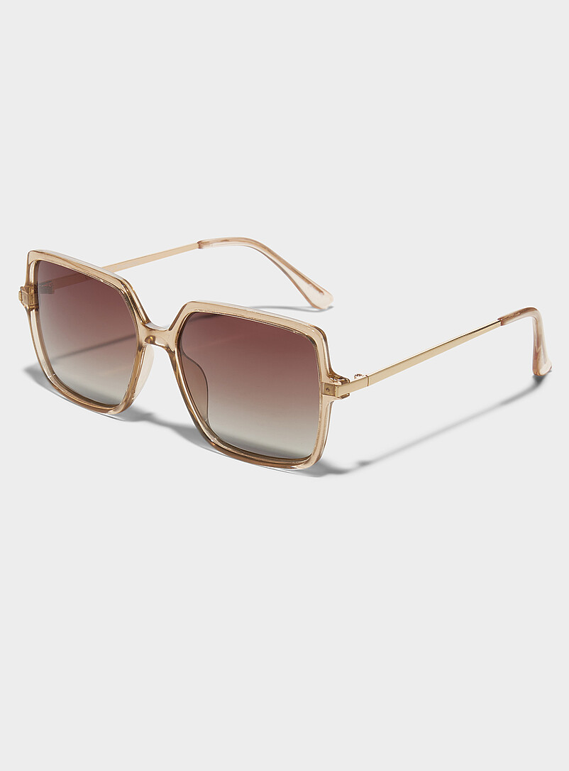 Simons Taupe Sabrina polarized square sunglasses for women