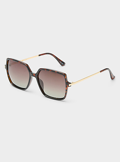 Les lunettes de soleil carr&eacute;es polaris&eacute;es Sabrina