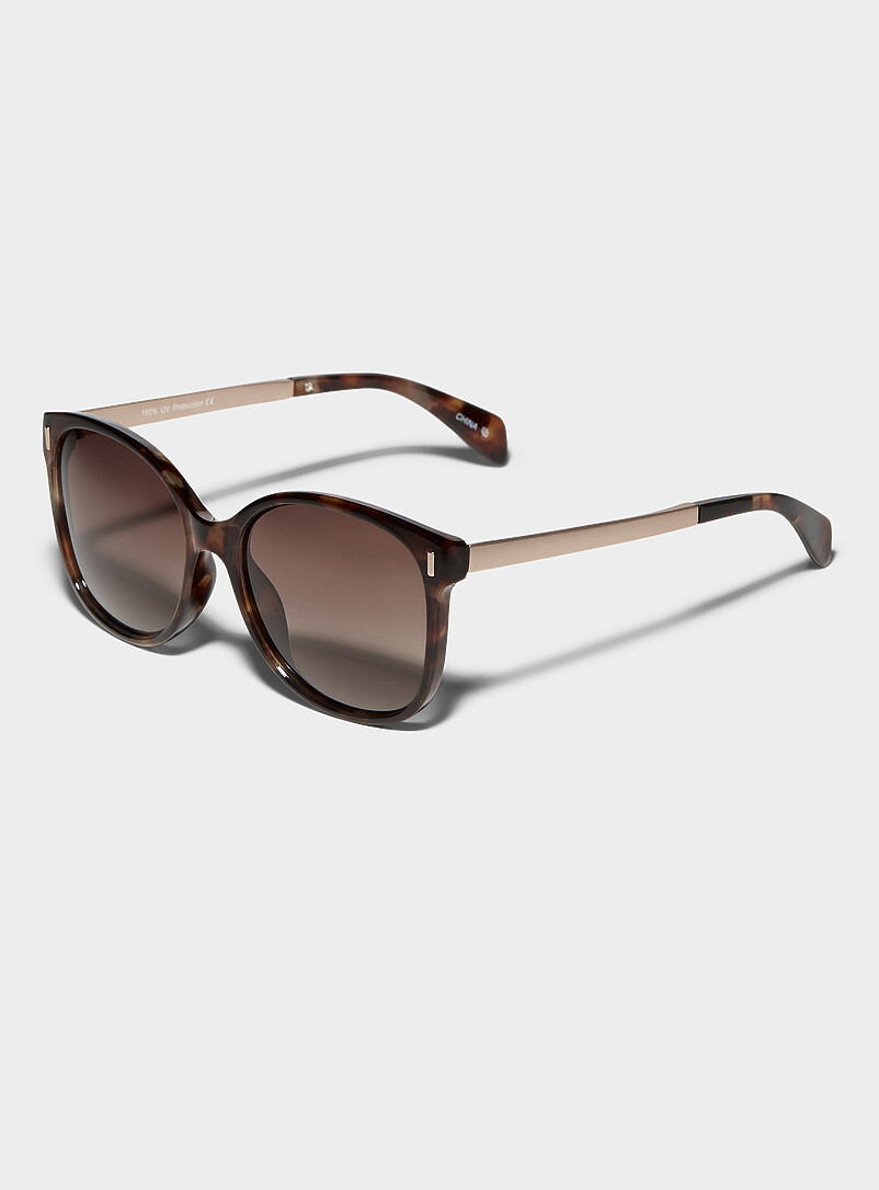 Simons Hazelnut Cinnamon polarized square sunglasses for women