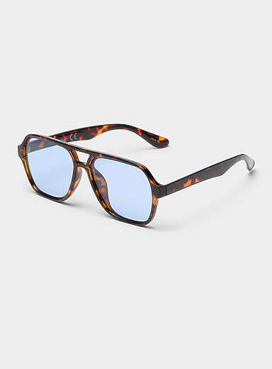 Les lunettes de soleil rectangulaires aviateur Juno