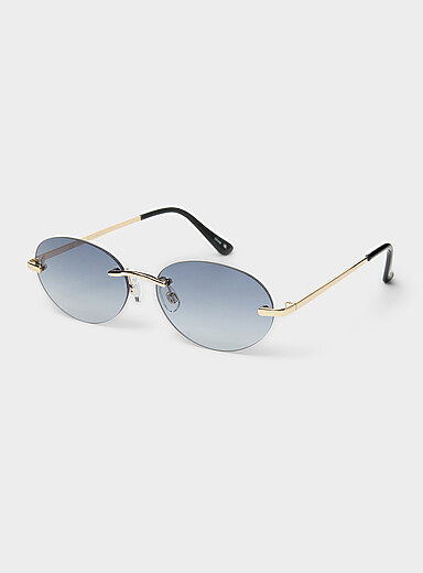 Les lunettes de soleil ovales sans cadre Farrah