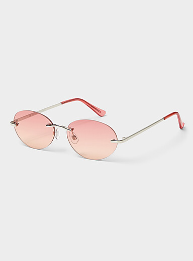 Farrah frameless oval sunglasses