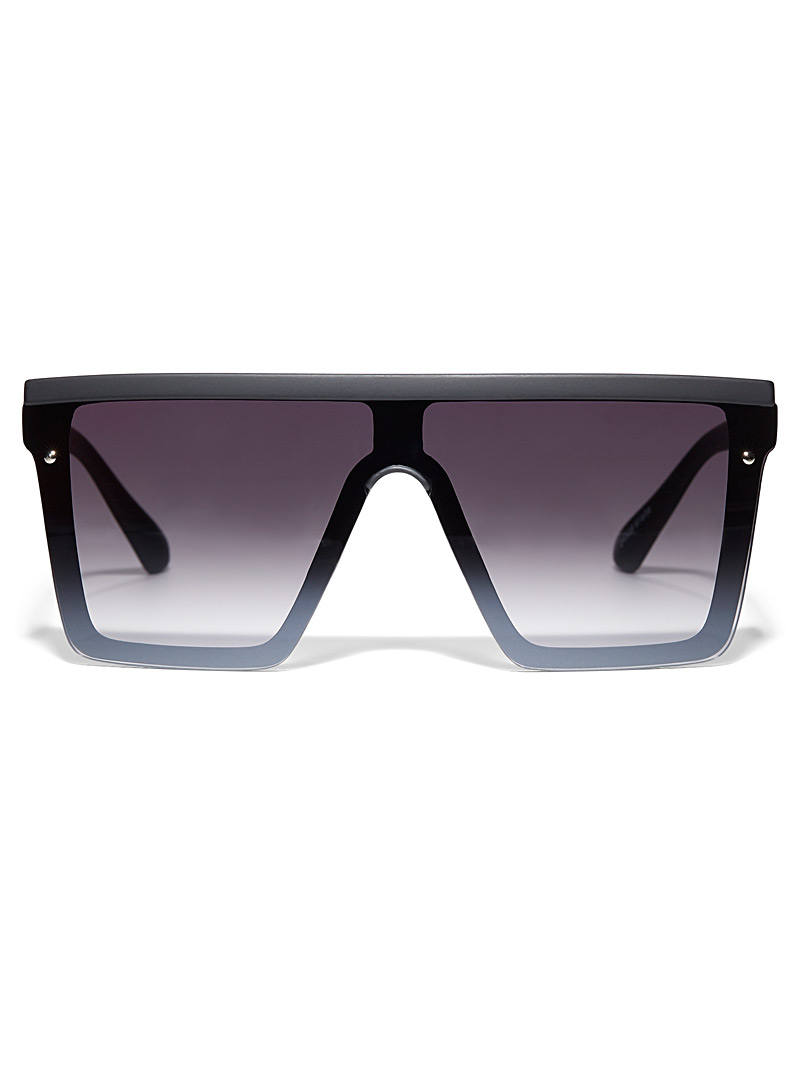 Simons Black Krisha oversized square sunglasses for women