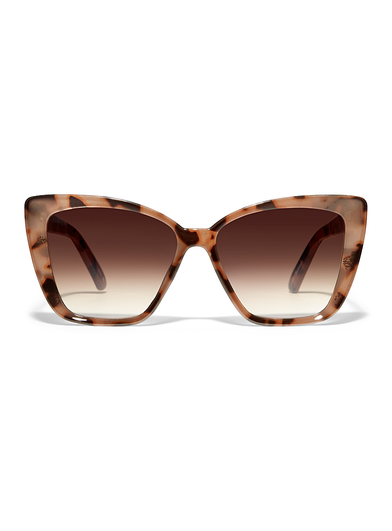 Simons Medium Brown Oversized cat-eye sunglasses for women