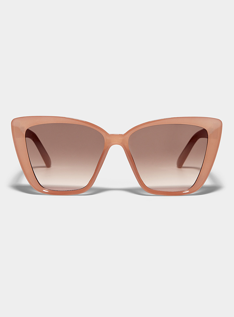 Simons: Les lunettes de soleil oeil de chat surdimensionnées Rose pour femme