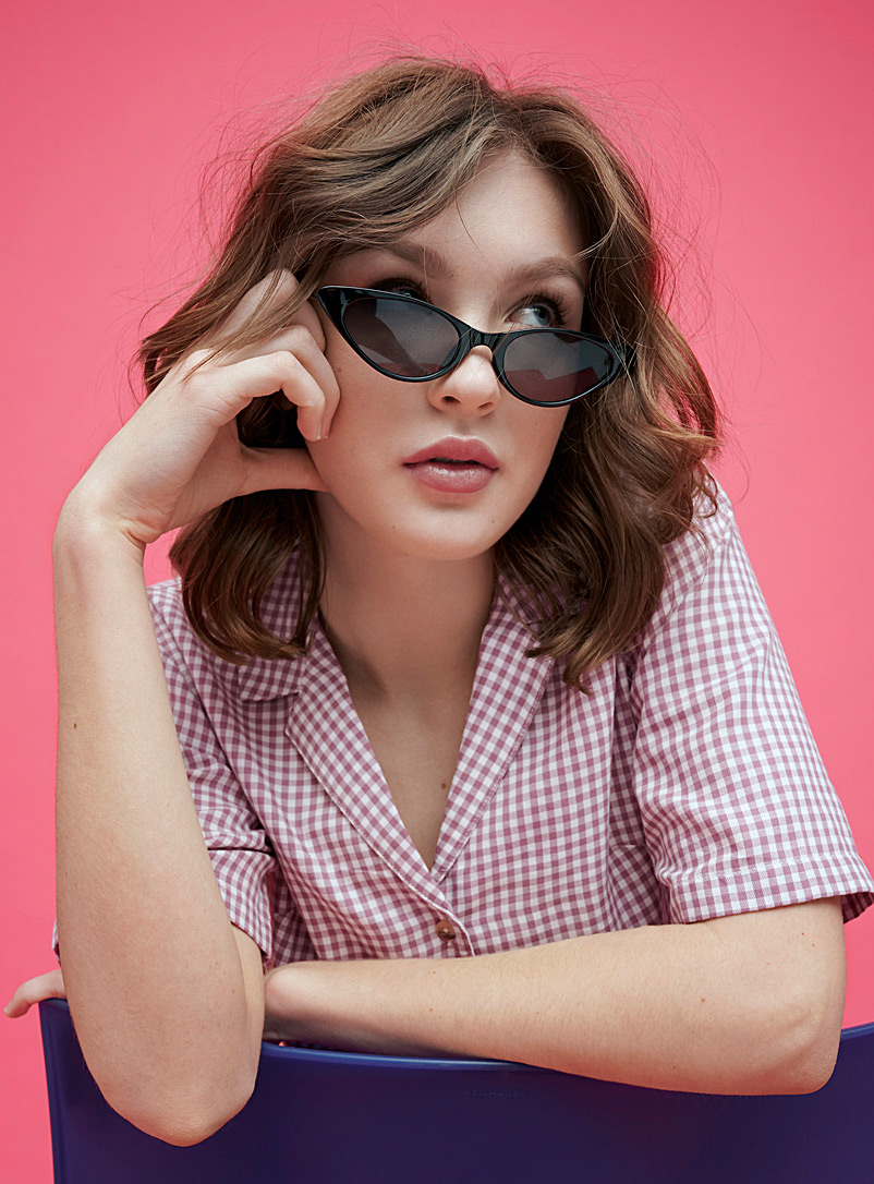 Simons Black Carrie cat-eye sunglasses for women