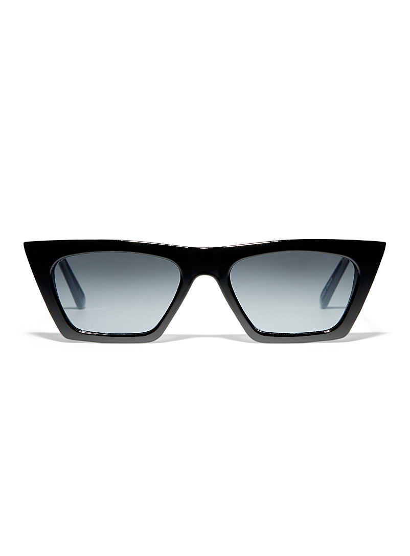 Simons Black Dania rectangular sunglasses for women