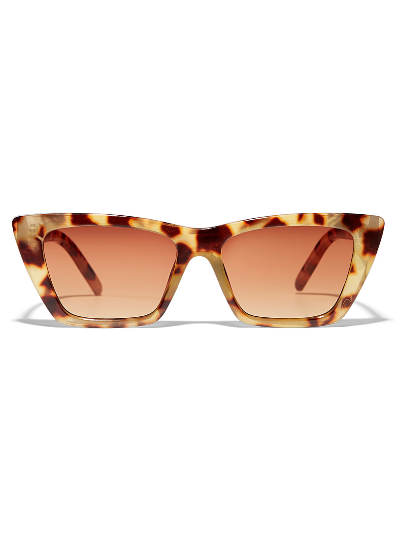 Simons Taupe Corrie rectangular sunglasses for women