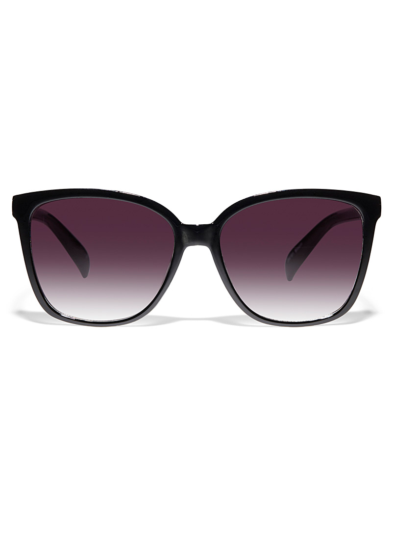 Simons Black Bloom square sunglasses for women