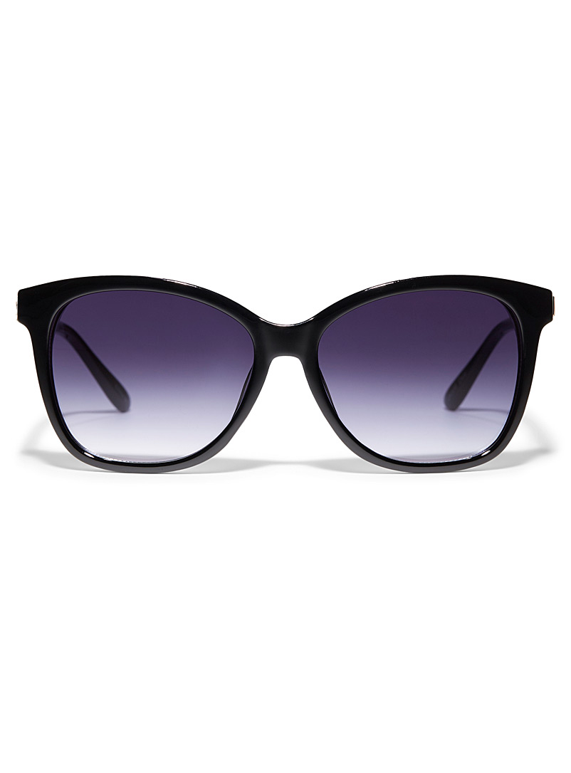 Simons Black Desi shimmery sunglasses for women