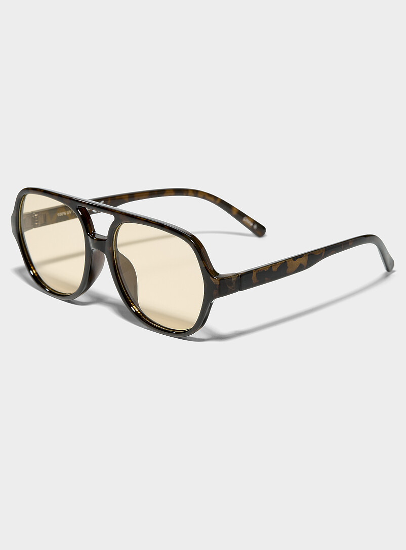 Simons: Les lunettes aviateur verres teint&eacute;s Micaela Chocolat - Espresso pour femme