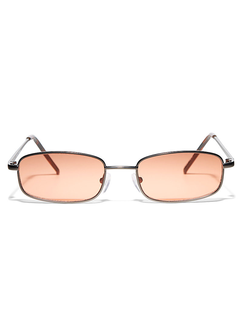 Simons Light Grey Layla rectangle micro sunglasses for women
